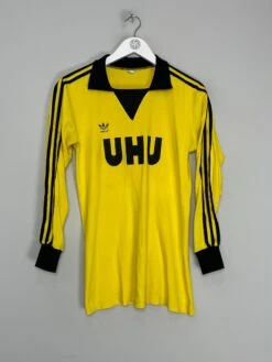 1980/82 DORTMUND L/S HOME SHIRT (S) ADIDAS(1980 82 Dortmund L S Home Shirt S Adidas743)