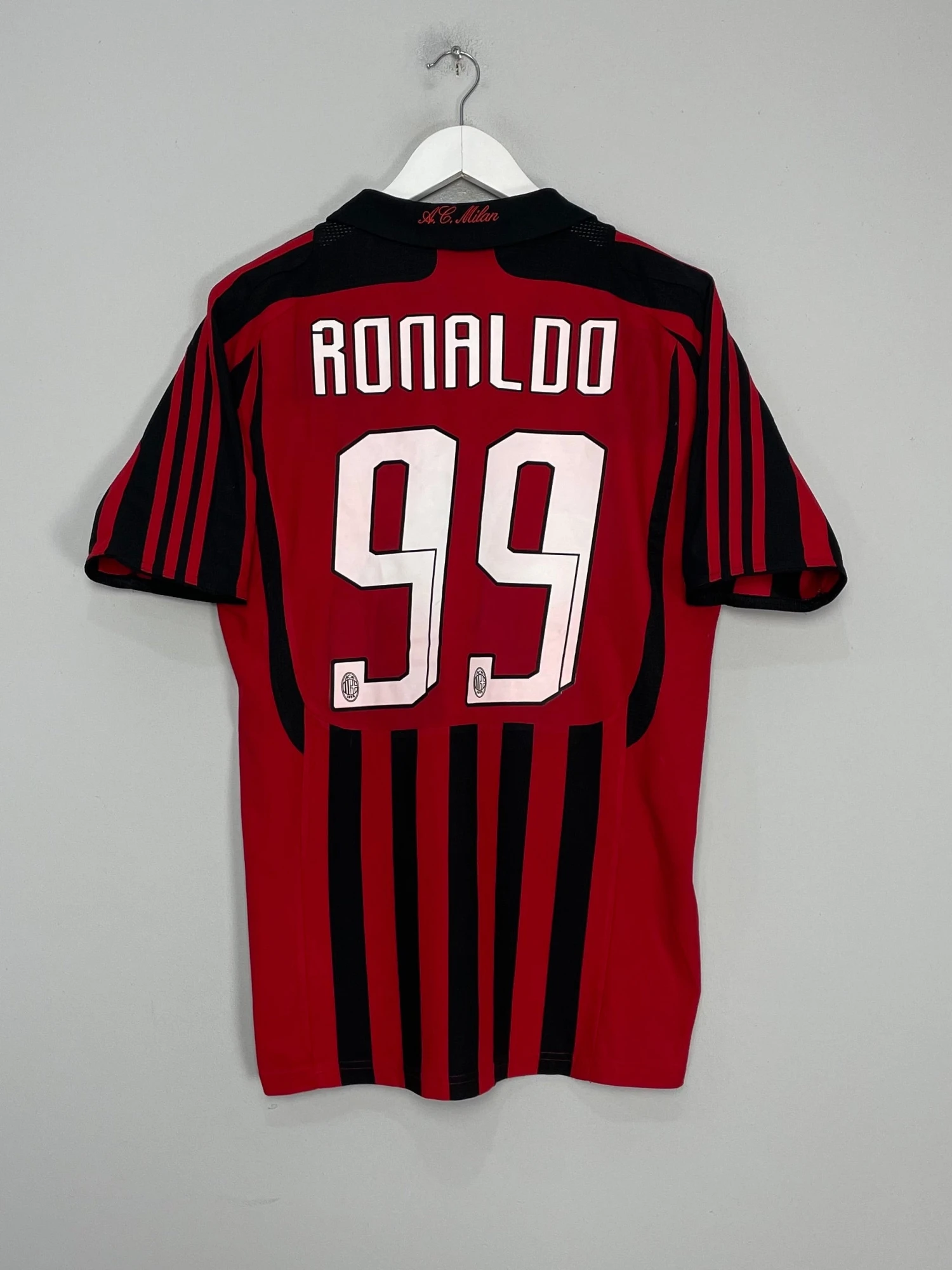 2007/08 AC MILAN RONALDO #99 HOME SHIRT (M) ADIDAS(2007 08 Ac Milan Ronaldo 99 Home Shirt M Adidas3257) 3 2007/08 AC MILAN RONALDO #99 HOME SHIRT (M) ADIDAS(2007 08 Ac Milan Ronaldo 99 Home Shirt M Adidas3257)