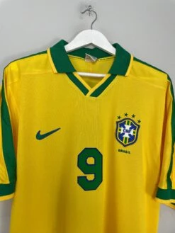 1997/98 BRAZIL RONALDO #9 HOME SHIRT (L) NIKE(1997 98 Brazil Ronaldo 9 Home Shirt L Nike) -Cultkits Shop IMG 0447 749241fa eb69 4d8a 9d0b 46a1bb1cd279