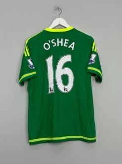 2015/16 SUNDERLAND O'SHEA #16 *MATCH ISSUE + SIGNED* AWAY SHIRT (L) ADIDAS(2015 2016 Sunderland Oshea 16 Match Issue Away Shirt L Adidas)