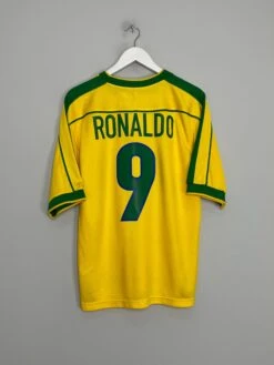 1998/00 BRAZIL RONALDO #9 HOME SHIRT (M) NIKE(1998 00 Brazil Ronaldo 9 Home Shirt M Nike 9800)