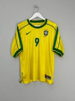 1998/00 BRAZIL RONALDO #9 HOME SHIRT (M) NIKE(1998 00 Brazil Ronaldo 9 Home Shirt M Nike77)