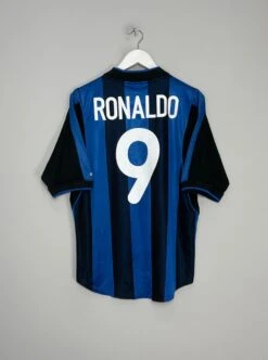 2001/02 INTER MILAN RONALDO #9 HOME SHIRT (M) NIKE(2001 02 Inter Milan Ronaldo 9 Home Shirt M Nike23)