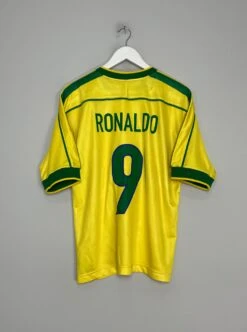 1998/00 BRAZIL RONALDO #9 HOME SHIRT (M) NIKE(1998 00 Brazil Ronaldo 9 Home Shirt M Nike76)