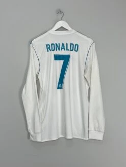 2017/18 REAL MADRID RONALDO #7 L/S HOME SHIRT (M) ADIDAS(2017 18 Real Madrid Ronaldo 7 L S Home Shirt M Adidas24)
