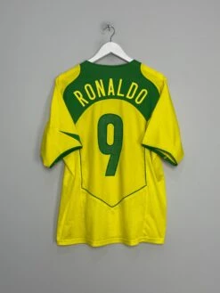 2004/06 BRAZIL RONALDO #9 HOME SHIRT (L) NIKE(2004 06 Brazil Ronaldo 9 Home Shirt L Nike43)