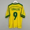 1998/00 BRAZIL RONALDO #9 HOME SHIRT (L) NIKE(1998 2000 Brazil Ronaldo 9 Home Shirt L Nike)