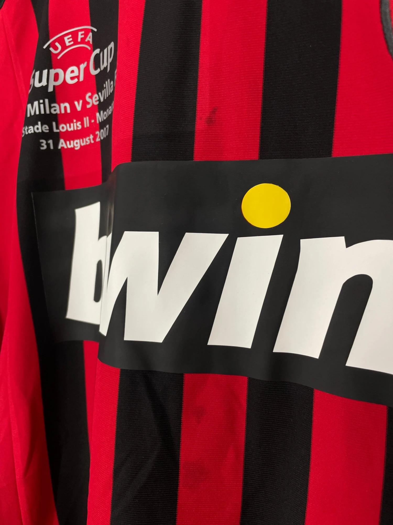 2007/08 AC MILAN RONALDO #9 *SUPER CUP* HOME SHIRT (XL) ADIDAS(2007 08 Ac Milan Ronaldo 9 Super Cup Home Shirt Xl Adidas) 7 2007/08 AC MILAN RONALDO #9 *SUPER CUP* HOME SHIRT (XL) ADIDAS(2007 08 Ac Milan Ronaldo 9 Super Cup Home Shirt Xl Adidas) - Image 5