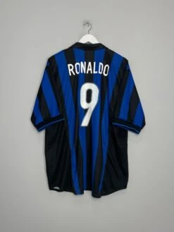 1998/99 INTER MILAN RONALDO #9 HOME SHIRT (XL) NIKE(1998 99 Inter Milan Ronaldo 9 Home Shirt Xl Nike22)