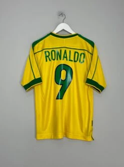 1998/00 BRAZIL RONALDO #9 HOME SHIRT (S) NIKE(1998 00 Brazil Ronaldo 9 Home Shirt S Nike09)