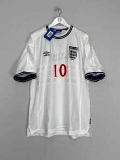 1999/01 ENGLAND OWEN #10 *SIGNED* BNWT HOME SHIRT (XXL) UMBRO(1999 01 England Owen 10 Signed Bnwt Home Shirt Xxl Umbro6512)