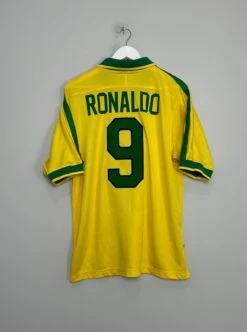 1998/00 BRAZIL RONALDO #9 HOME SHIRT (L) NIKE(1998 00 Brazil Ronaldo 9 Home Shirt L Nike22)