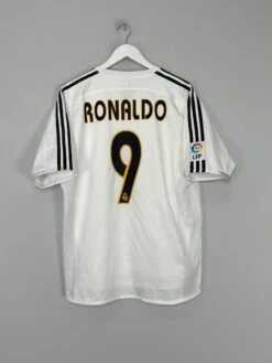 2004/05 REAL MADRID RONALDO #9 *PLAYER ISSUE* HOME SHIRT (L) ADIDAS(2004 05 Real Madrid Ronaldo 9 Player Issue Home Shirt L Adidas77)