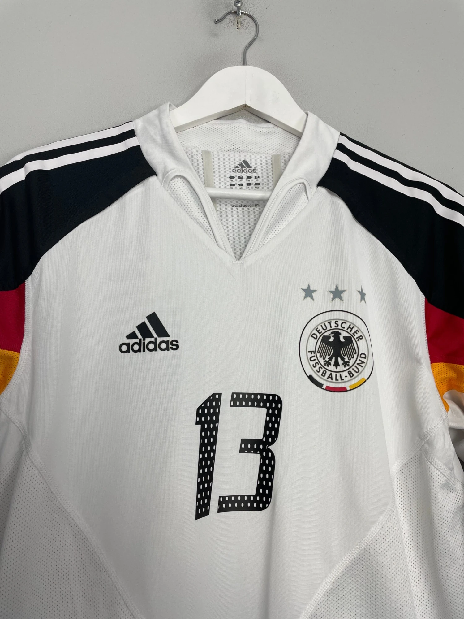 2004/05 GERMANY BALLACK #13 *PLAYER ISSUE* L/S HOME SHIRT (M) ADIDAS(2004 05 Germany Ballack 13 Player Issue L S Home Shirt M Adidas54) 6 2004/05 GERMANY BALLACK #13 *PLAYER ISSUE* L/S HOME SHIRT (M) ADIDAS(2004 05 Germany Ballack 13 Player Issue L S Home Shirt M Adidas54) - Image 4