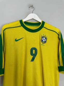 1998/00 BRAZIL RONALDO #9 HOME SHIRT (M) NIKE(1998 00 Brazil Ronaldo 9 Home Shirt M Nike78) -Cultkits Shop IMG 4577