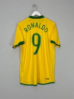 2006/08 BRAZIL RONALDO #9 HOME SHIRT (L) NIKE(2006 08 Brazil Ronaldo 9 Home Shirt L Nike75)