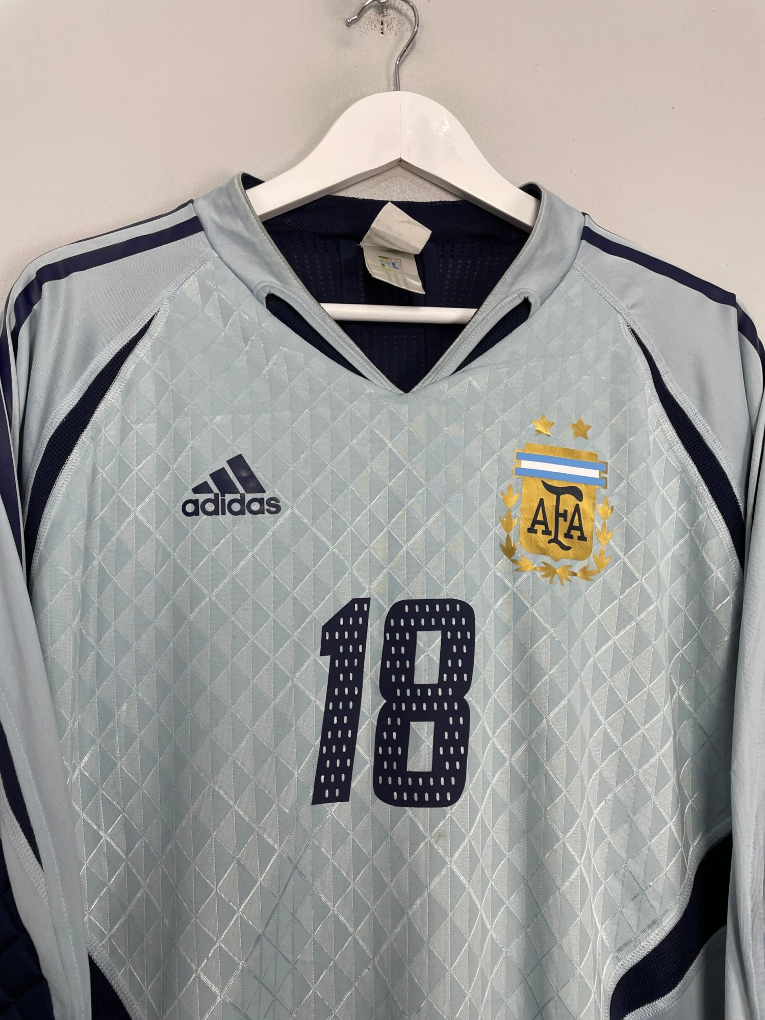 2004/05 ARGENTINA LUX #18 *PLAYER ISSUE* GK SHIRT (M) ADIDAS(2004 05 Argentina Lux 18 Player Issue Gk Shirt M Adidas65) 4 2004/05 ARGENTINA LUX #18 *PLAYER ISSUE* GK SHIRT (M) ADIDAS(2004 05 Argentina Lux 18 Player Issue Gk Shirt M Adidas65) - Image 2