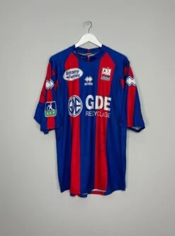 2006/07 CAEN HENGBART #22 *SIGNED + PLAYER ISSUE* HOME SHIRT (XXL) ERREA(2006 07 Caen Hengbart 22 Signed Player Issue Home Shirt Xxl Errea)