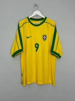 1998/00 BRAZIL RONALDO #9 HOME SHIRT (XXL) NIKE(1998 00 Brazil Ronaldo 9 Home Shirt Xxl Nike245) -Cultkits Shop IMG 5101 59ae44f1 d60c 45fd 9fe7 93a8ff576734