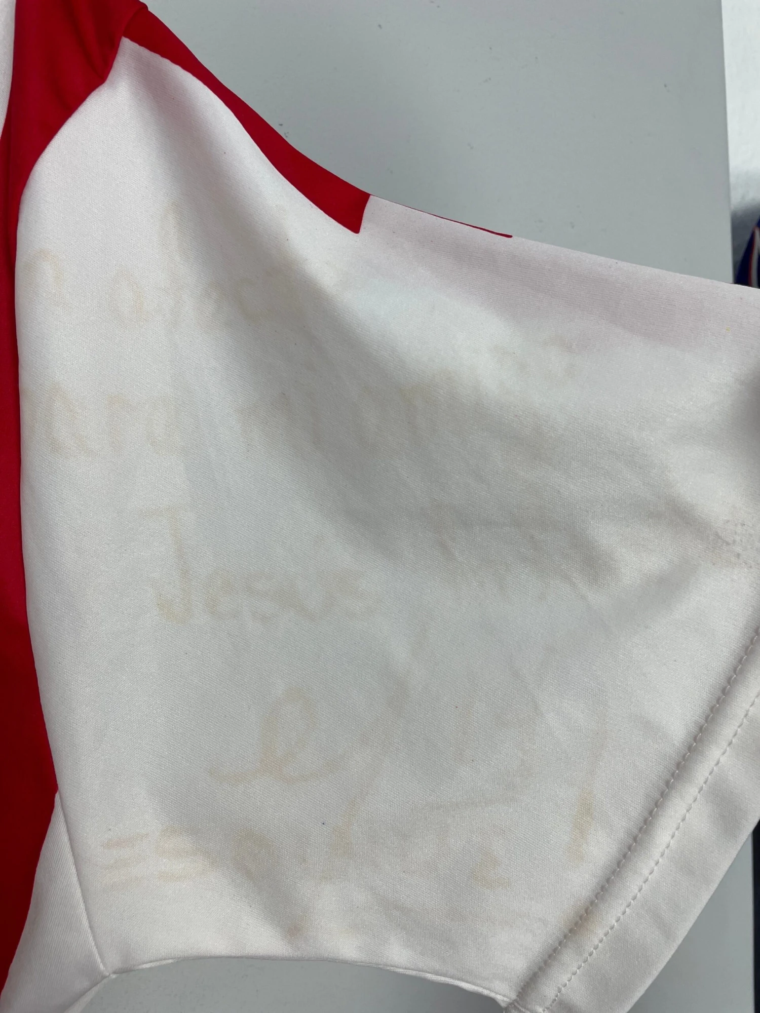 1994/95 NECAXA #14 *PLAYER ISSUE + SIGNED* HOME SHIRT (L) ADIDAS(1994 95 Necaxa 14 Player Issue Signed Home Shirt L Adidas) 6 1994/95 NECAXA #14 *PLAYER ISSUE + SIGNED* HOME SHIRT (L) ADIDAS(1994 95 Necaxa 14 Player Issue Signed Home Shirt L Adidas) - Image 4