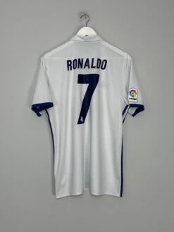 2016/17 REAL MADRID RONALDO #7 HOME SHIRT (L) ADIDAS(2016 17 Real Madrid Ronaldo 7 Home Shirt L Adidas35)