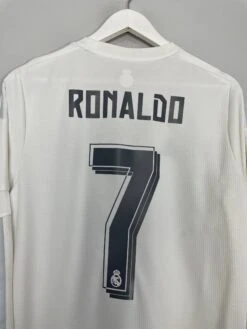 2015/16 REAL MADRID RONALDO #7 L/S HOME SHIRT (M) ADIDAS(2015 16 Real Madrid Ronaldo 7 L S Home Shirt M Adidas23) -Cultkits Shop IMG 5155