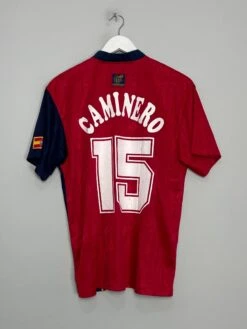 1996/98 SPAIN CAMINERO #16 HOME SHIRT (M) ADIDAS(1996 98 Spain Caminero 16 Home Shirt M Adidas98)