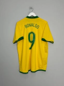 2006/08 BRAZIL RONALDO #9 HOME SHIRT (L) NIKE(2006 08 Brazil Ronaldo 9 Home Shirt L Nike98)