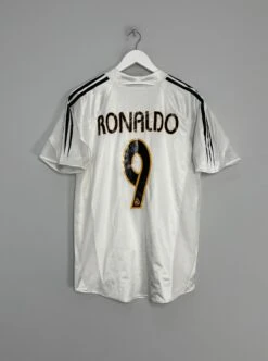 2004/05 REAL MADRID RONALDO #9 *PLAYER ISSUE* HOME SHIRT (L) ADIDAS(2004 05 Real Madrid Ronaldo 9 Home Shirt L Adidas66)