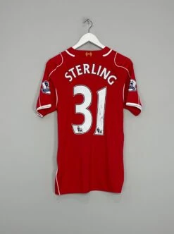 2014/15 LIVERPOOL STERLING #31 *SIGNED* HOME SHIRT (M) WARRIOR(2014 15 Liverpool Sterling 31 Signed Home Shirt M Warrior)