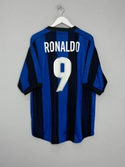 1999/00 INTER MILAN RONALDO #9 HOME SHIRT (XL) NIKE(1999 00 Inter Milan Ronaldo 9 Home Shirt Xl Nike3455)