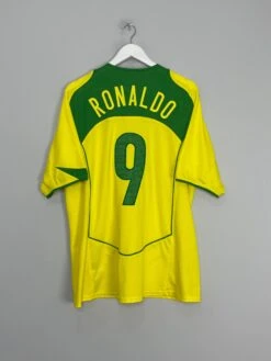 2004/06 BRAZIL RONALDO #9 HOME SHIRT (XL) NIKE(2004 06 Brazil Ronaldo 9 Home Shirt Xl Nike767)