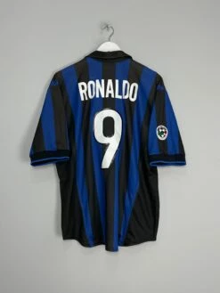 1998/99 INTER MILAN RONALDO #9 HOME SHIRT (L) NIKE(1998 99 Inter Milan Ronaldo 9 Home Shirt L Nike564)