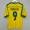 1998/00 BRAZIL RONALDO #9 HOME SHIRT (M) NIKE(1998 00 Brazil Ronaldo 9 Home Shirt M Nike255)
