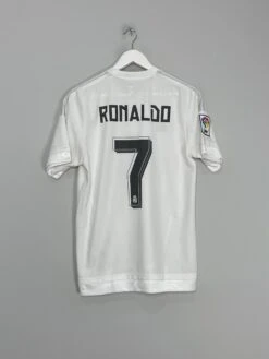 2015/16 REAL MADRID RONALDO #7 HOME SHIRT (S) ADIDAS(2015 16 Real Madrid Ronaldo 7 Home Shirt S Adidas424)