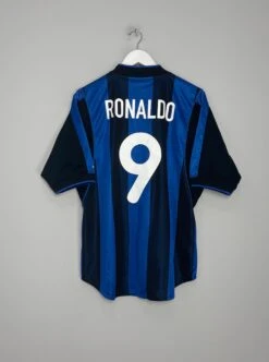 2000/01 INTER MILAN RONALDO #9 HOME SHIRT (M) NIKE(2000 01 Inter Milan Ronaldo 9 Home Shirt M Nike90)