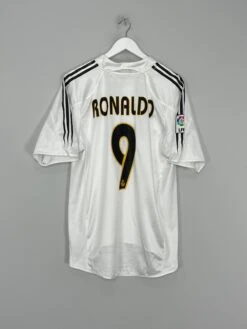 2004/05 REAL MADRID RONALDO #9 HOME SHIRT (L) ADIDAS(2004 05 Real Madrid Ronaldo 9 Home Shirt L Adidas323)