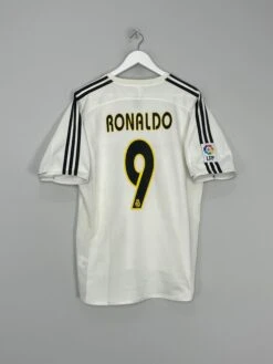 2003/04 REAL MADRID RONALDO #9 HOME SHIRT (L) ADIDAS(2003 04 Real Madrid Ronaldo 9 Home Shirt L Adidas66)