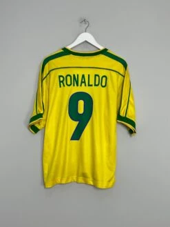 1998/00 BRAZIL RONALDO #9 HOME SHIRT (L) NIKE(1998 00 Brazil Ronaldo 9 Home Shirt L Nike)