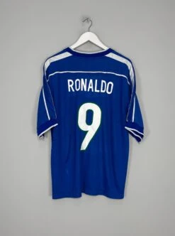 1998/00 BRAZIL RONALDO #9 AWAY SHIRT (L) NIKE(1998 00 Brazil Ronaldo 9 Away Shirt L Nike 98)
