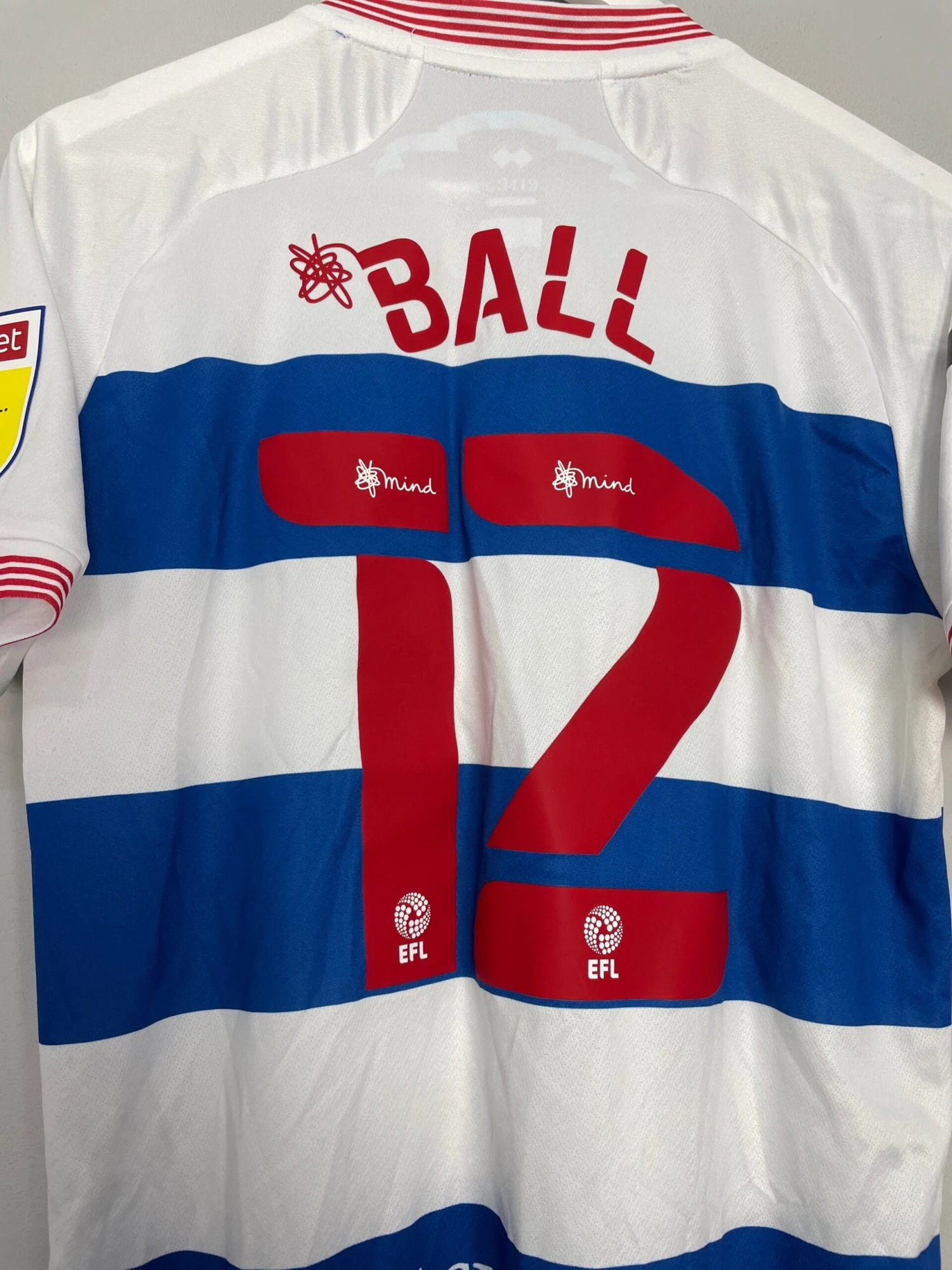 2020/21 QPR BALL #12 *MATCH ISSUE* HOME SHIRT (M) ERREA(2020 21 Qpr Ball 12 Match Issue Home Shirt M Errea) 3 2020/21 QPR BALL #12 *MATCH ISSUE* HOME SHIRT (M) ERREA(2020 21 Qpr Ball 12 Match Issue Home Shirt M Errea) - Image 2