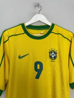 1998/00 BRAZIL RONALDO #9 HOME SHIRT (M) NIKE(1998 00 Brazil Ronaldo 9 Home Shirt M Nike255) -Cultkits Shop IMG 9751 1