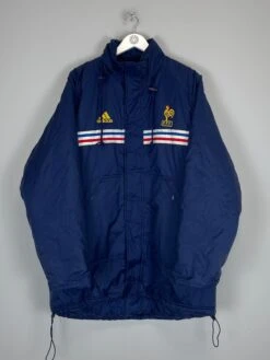 1998/00 FRANCE BENCH COAT (L) ADIDAS(1998 00 France Bench Coat L Adidas)