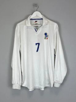 1997/98 ITALY #7 L/S *PLAYER ISSUE* AWAY SHIRT (L) NIKE(1997 98 Italy 7 L S Player Issue Away Shirt L Nike)