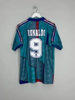 1995/97 BARCELONA RONALDO #9 AWAY SHIRT (S) KAPPA(1995 97 Barcelona Ronaldo 9 Away Shirt S Kappa676)