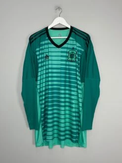 2018/19 SPAIN *PLAYER ISSUE* GK SHIRT (XL) ADIDAS(2018 19 Spain Player Issue Gk Shirt Xl Adidas5)