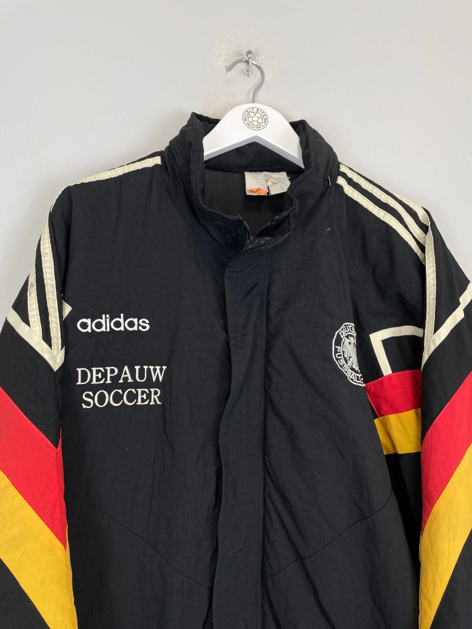 1992 GERMANY BENCH COAT (L) ADIDAS(1992 Germany Bench Coat L Adidas2356) 4 1992 GERMANY BENCH COAT (L) ADIDAS(1992 Germany Bench Coat L Adidas2356) - Image 2