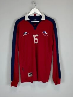 2004/05 CHILE #16 L/S *PLAYER ISSUE* HOME SHIRT (L) BROOKS(2004 05 Chile 16 L S Home Shirt L Brooks5665)