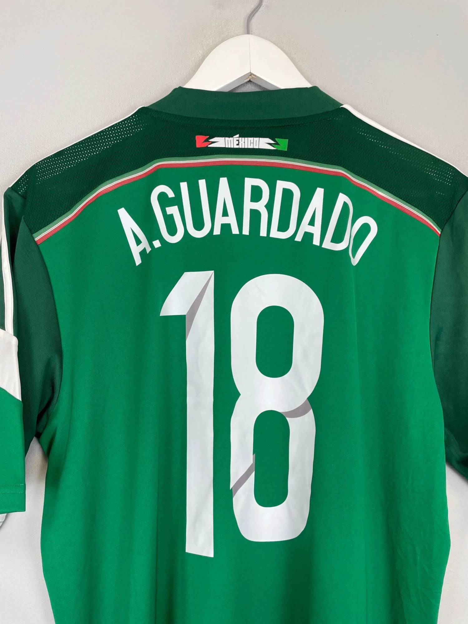 2014/15 MEXICO A.GUARDADO #18 HOME SHIRT (M) ADIDAS(2014 15 Mexico A Guardado 18 Home Shirt M Adidas457) 4 2014/15 MEXICO A.GUARDADO #18 HOME SHIRT (M) ADIDAS(2014 15 Mexico A Guardado 18 Home Shirt M Adidas457) - Image 2
