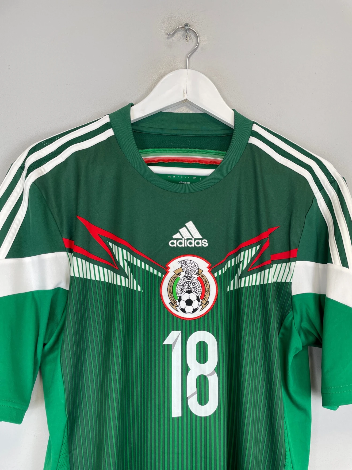 2014/15 MEXICO A.GUARDADO #18 HOME SHIRT (M) ADIDAS(2014 15 Mexico A Guardado 18 Home Shirt M Adidas457) 7 2014/15 MEXICO A.GUARDADO #18 HOME SHIRT (M) ADIDAS(2014 15 Mexico A Guardado 18 Home Shirt M Adidas457) - Image 5
